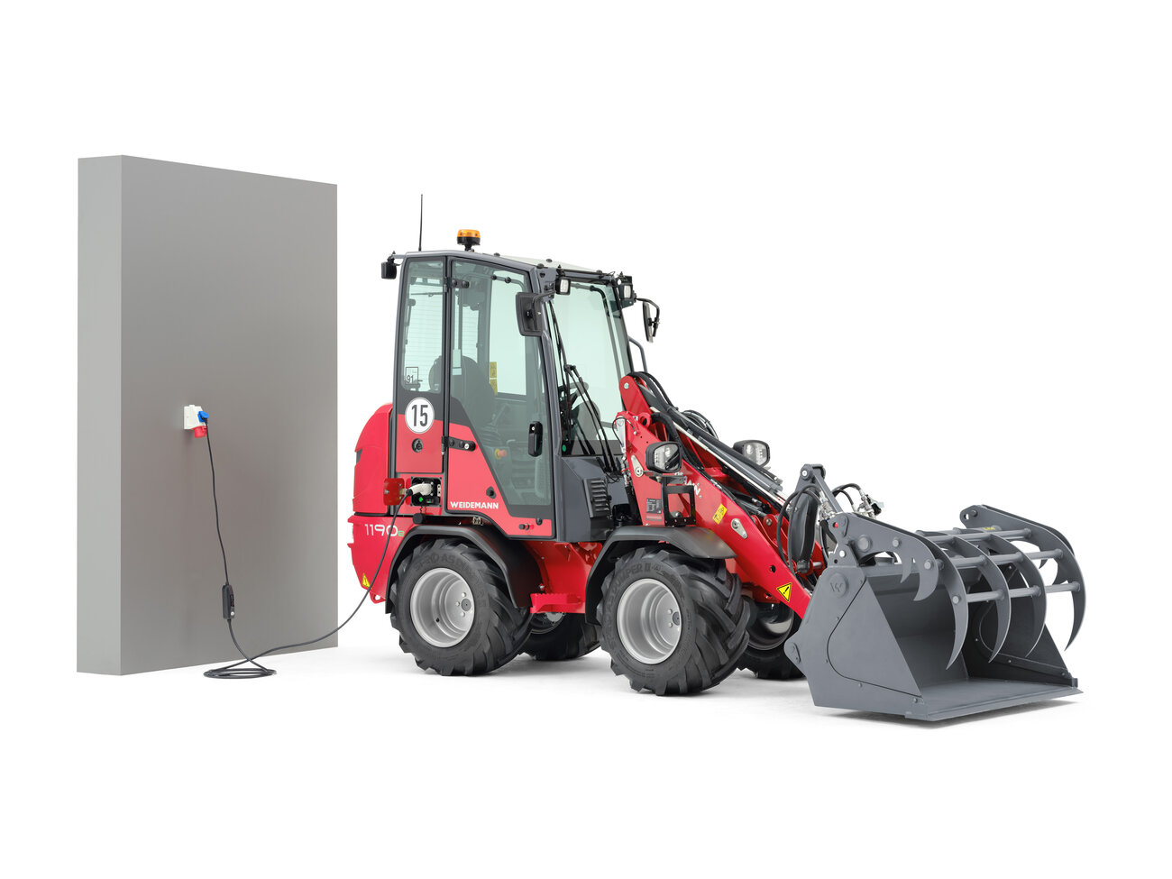 Weidemann 1190e in loading process