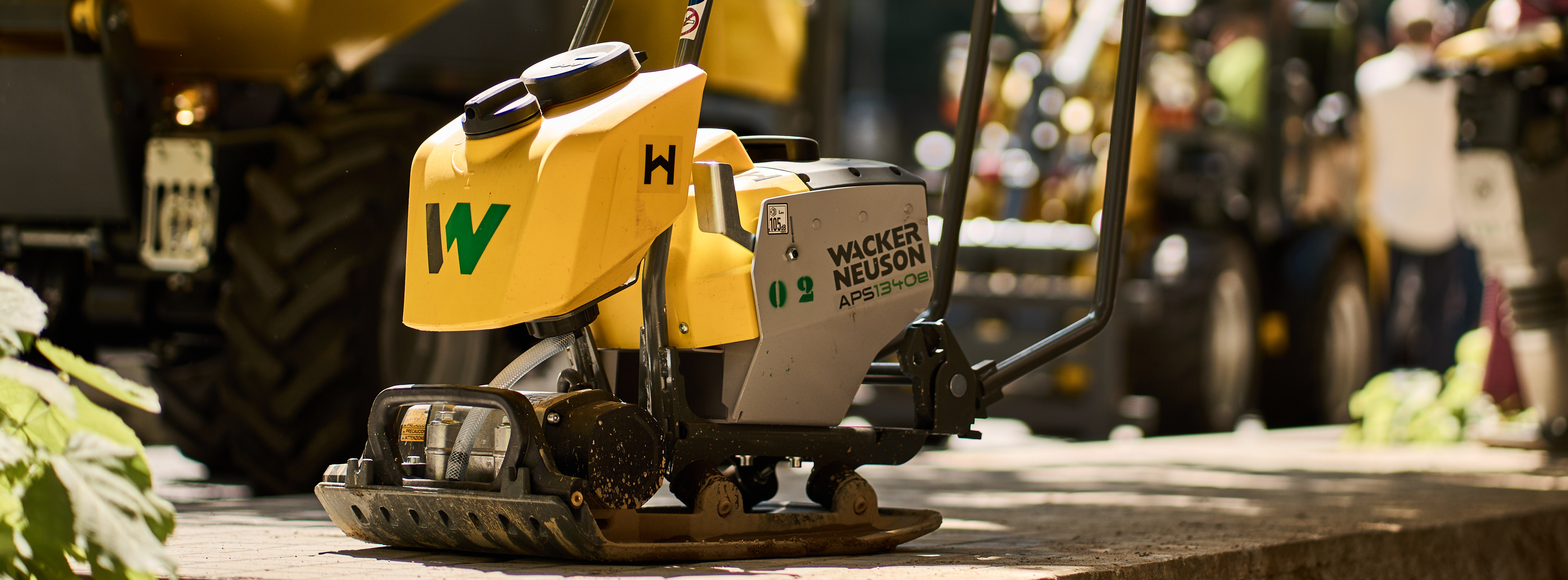 Wacker Neuson electric vibratory plate, electric dumper and electric excavator